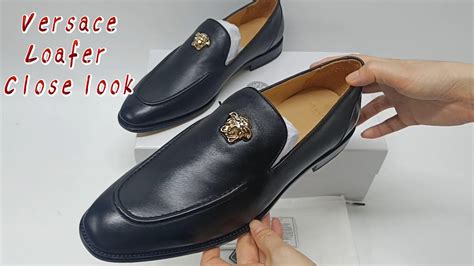 versace mens loafers|medusa apron toe loafer men.